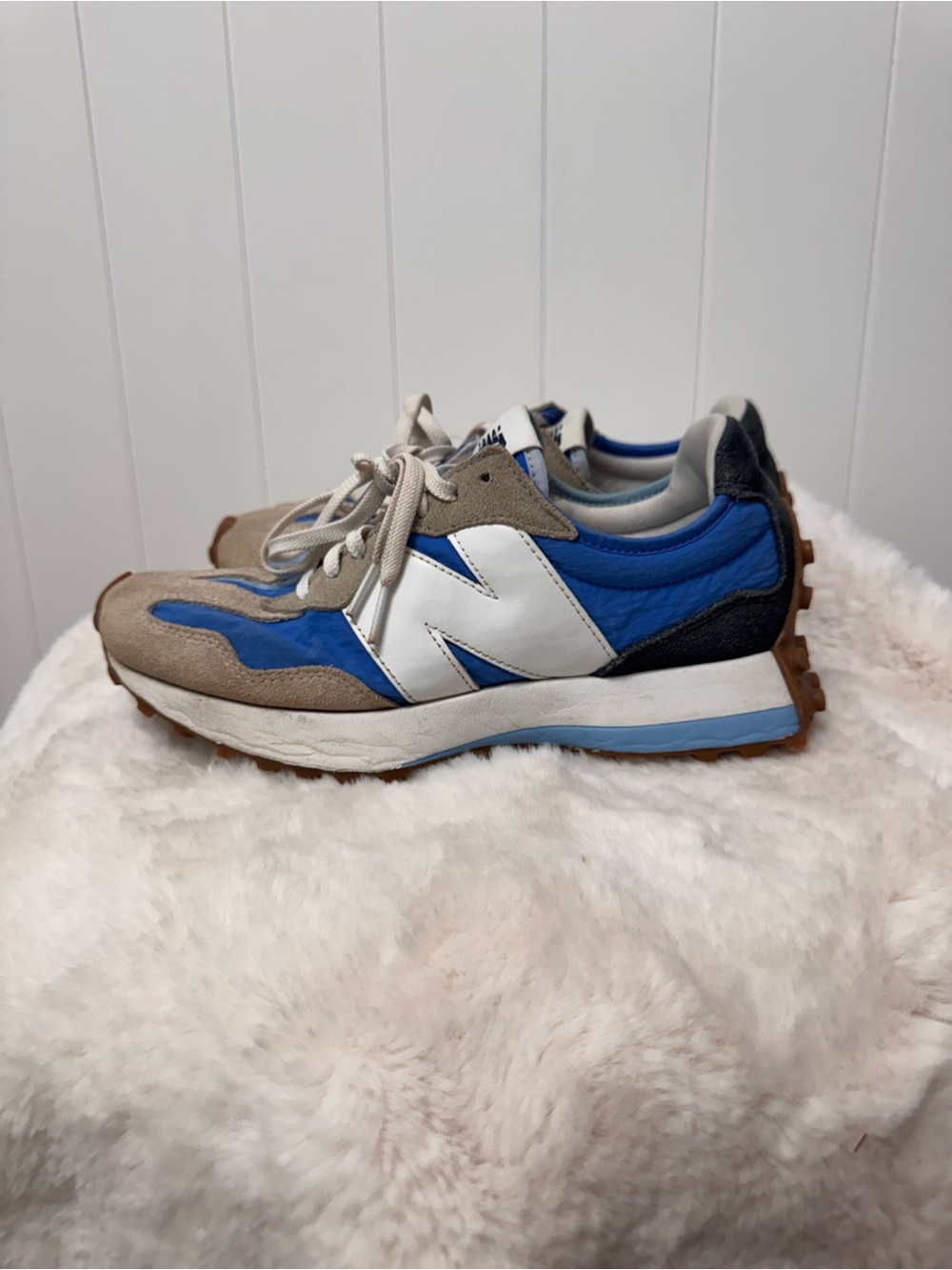 New Balance Light Blue & Tan Trail-Inspired Sneakers - Picture 2 of 8